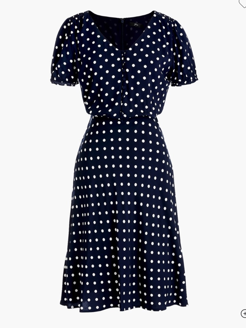 Petite Summer Polka Dot Mini Dress V-Neck Lightweight, J.Crew